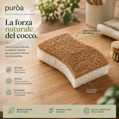 CocoScrub™ – Spugne Naturali in Fibra di Cocco