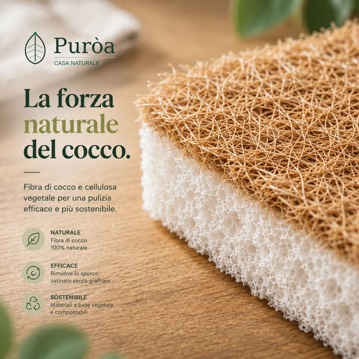 CocoScrub™ – Spugne Naturali in Fibra di Cocco