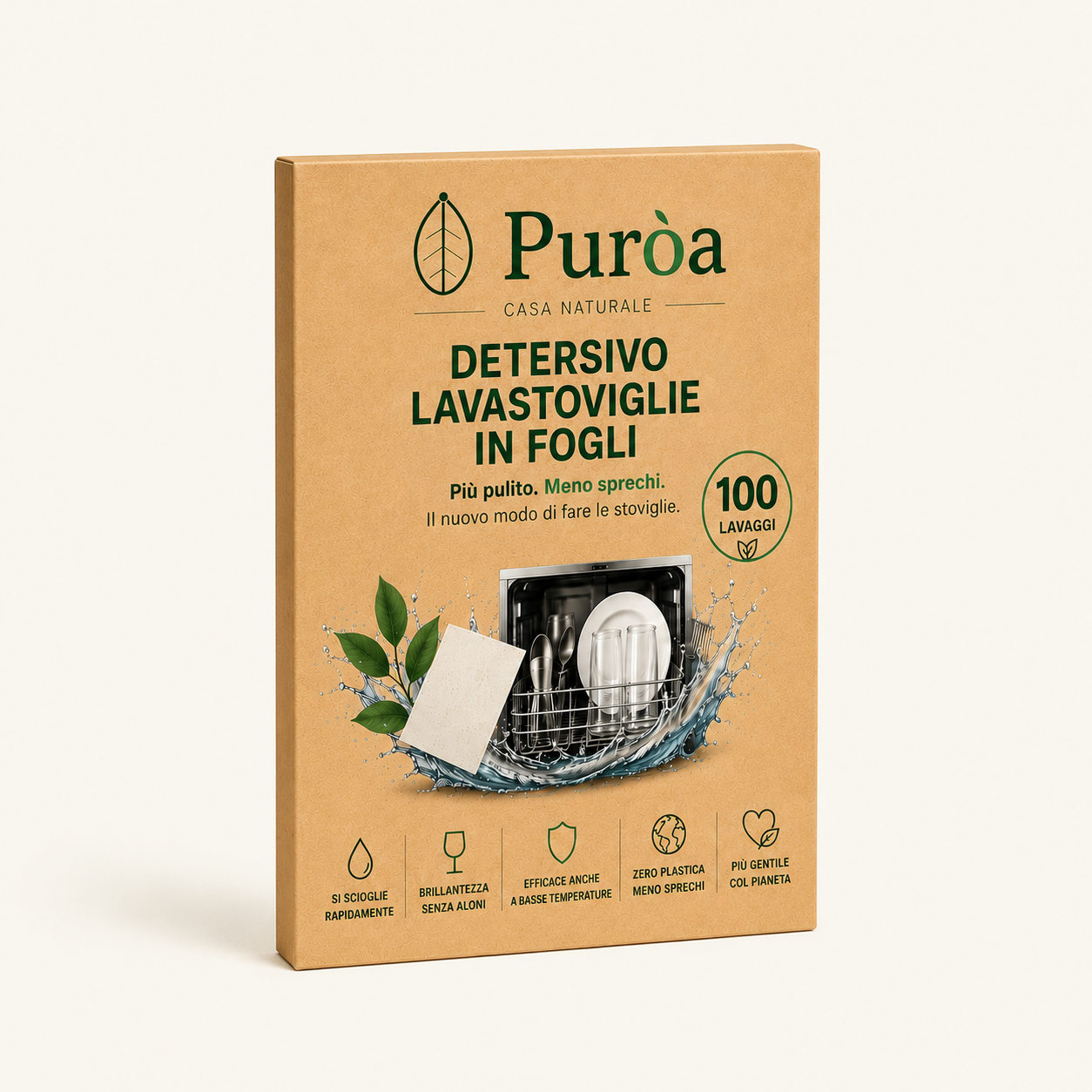 Fogli per lavastoviglie ecologici